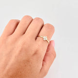 Anillo Trébol Cuatro Hojas 1.5 g / T8 1/4 Oro Amarillo 18K