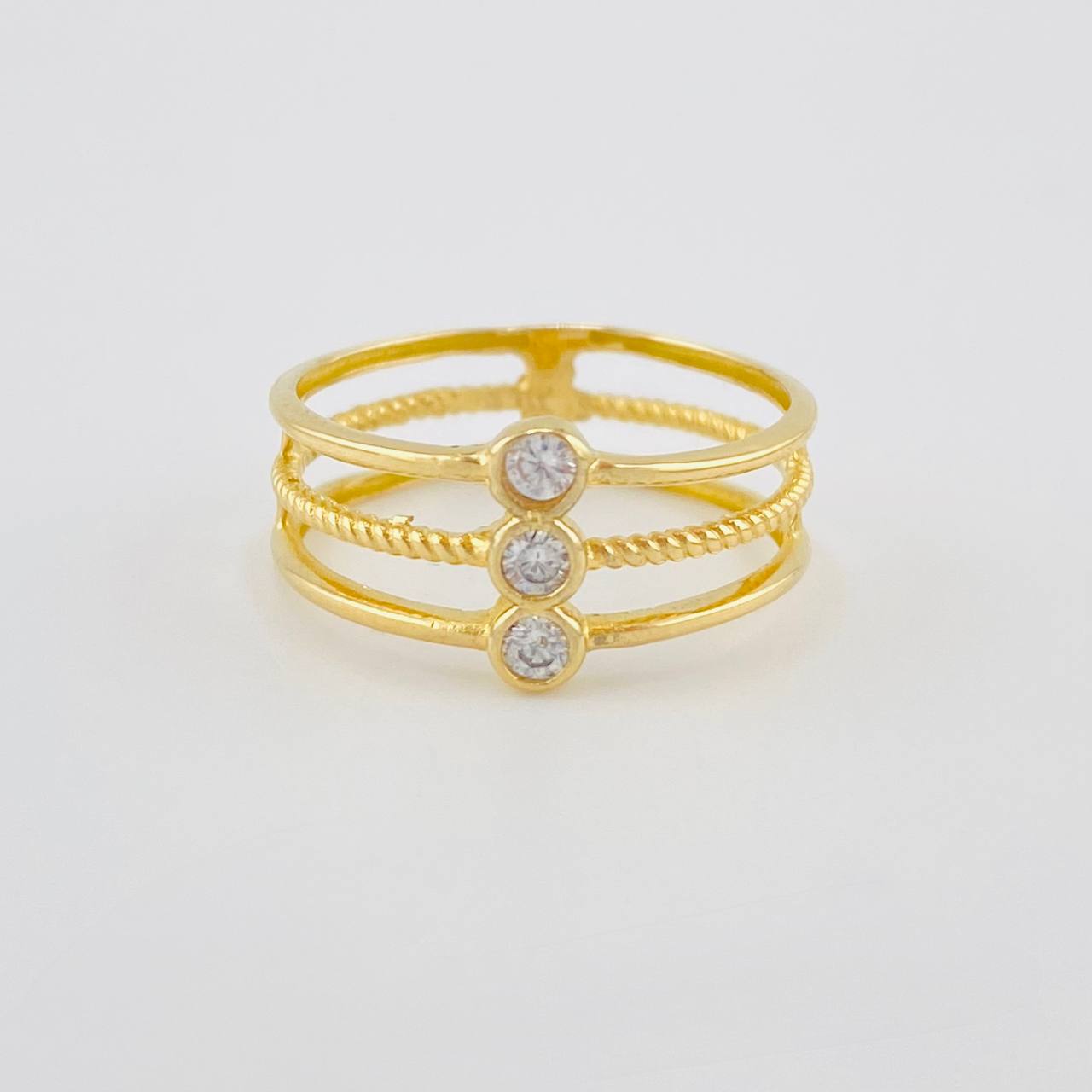 Triple Spark Ring 2.15 g / T6 1/2 18K Yellow Gold