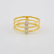 Triple Spark Ring 2.15 g / T6 1/2 18K Yellow Gold