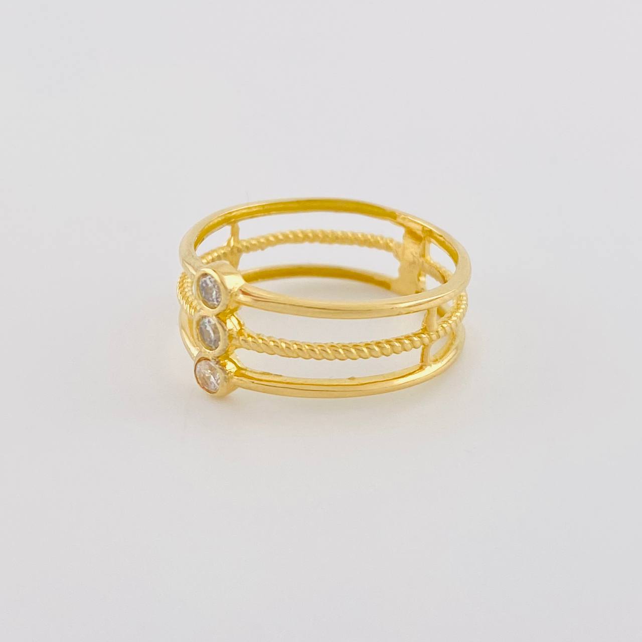 Triple Spark Ring 2.15 g / T6 1/2 18K Yellow Gold
