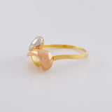 Anillo Olas Abstractas 2.3 g / T8 1/4 Tres Oros 18K