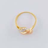 Anillo Olas Abstractas 2.3 g / T8 1/4 Tres Oros 18K