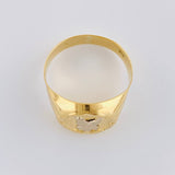 Anillo Aguila Marco Redondo 2.75 g / T8 3/4 Dos Oros Amarillo Blanco 18K