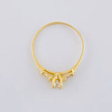 Anillo Solitario Chispas Cuadradas 1 g / T7 3/4 Oro Amarillo 18K