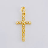 Dije Cruz Azulejo Filigrana 1.45 g / 1 1/2 in Oro Amarillo 18K