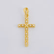 Dije Cruz Azulejo Filigrana 1.6 g / 1 1/2 in Oro Amarillo 18K