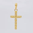 Dije Cruz Azulejo Filigrana 1.45 g / 1 1/2 in Oro Amarillo 18K