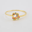 Anillo Destellos Corazón 1.05 g / T7 1/2 Oro Amarillo 18K