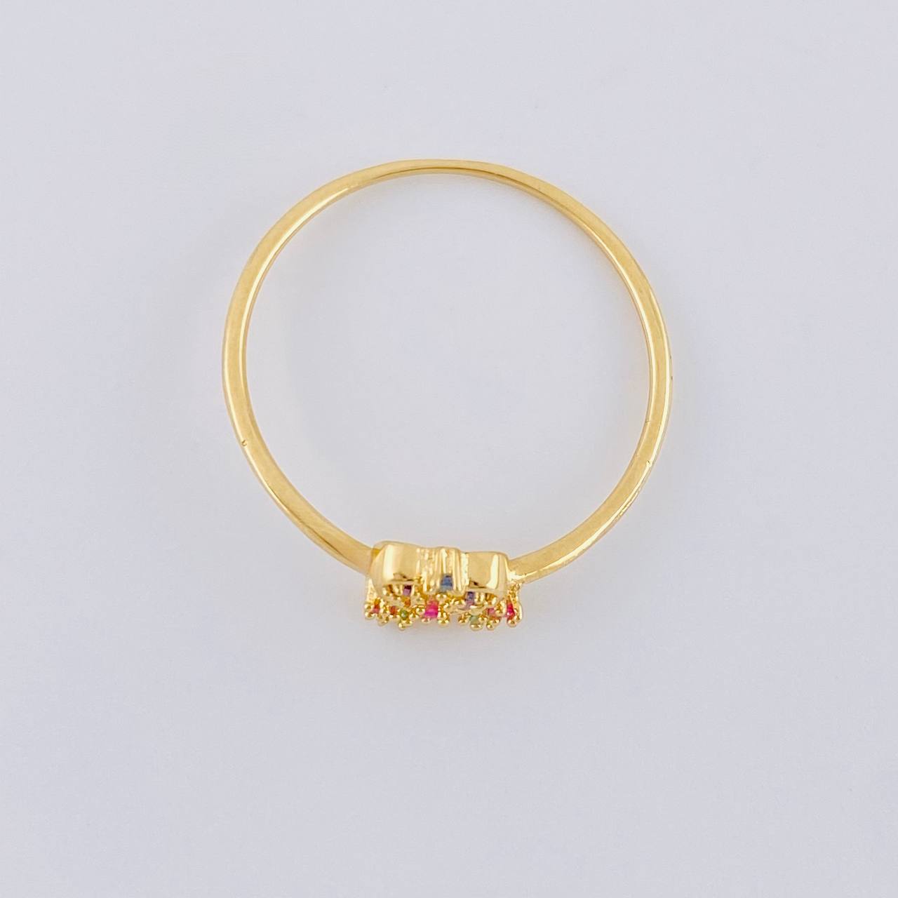 Anillo Destellos Corazón 1.05 g / T7 1/2 Oro Amarillo 18K