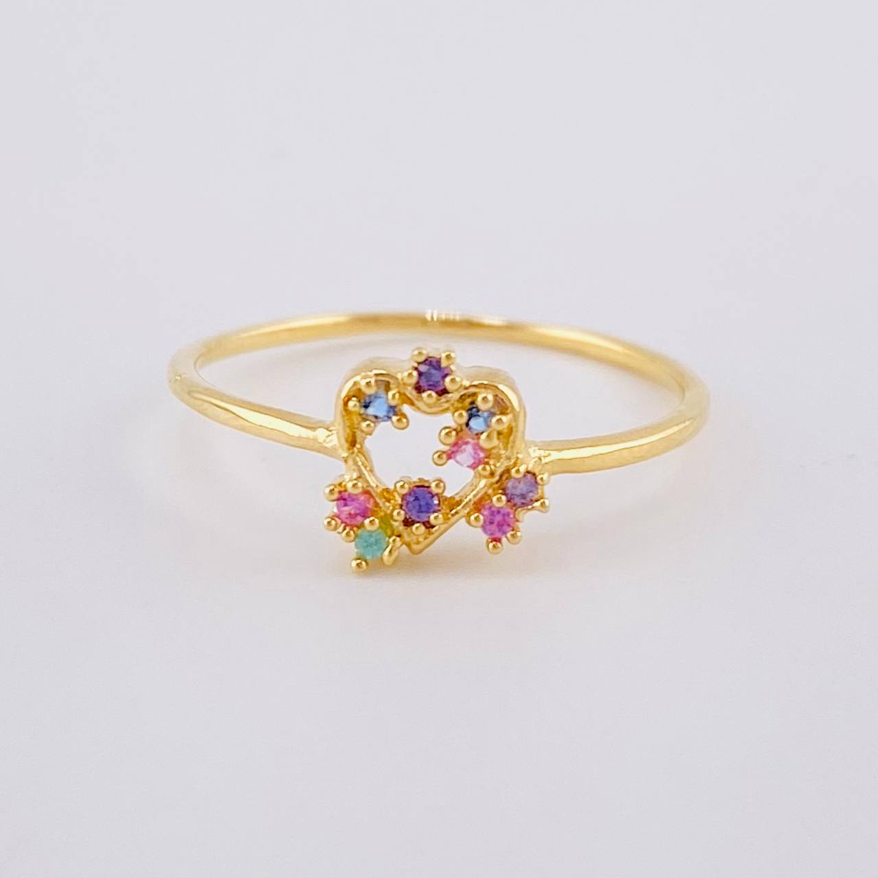 Heart Sparkle Ring 0.95 g / T5 18K Yellow Gold