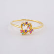 Heart Sparkle Ring 0.95 g / T5 18K Yellow Gold