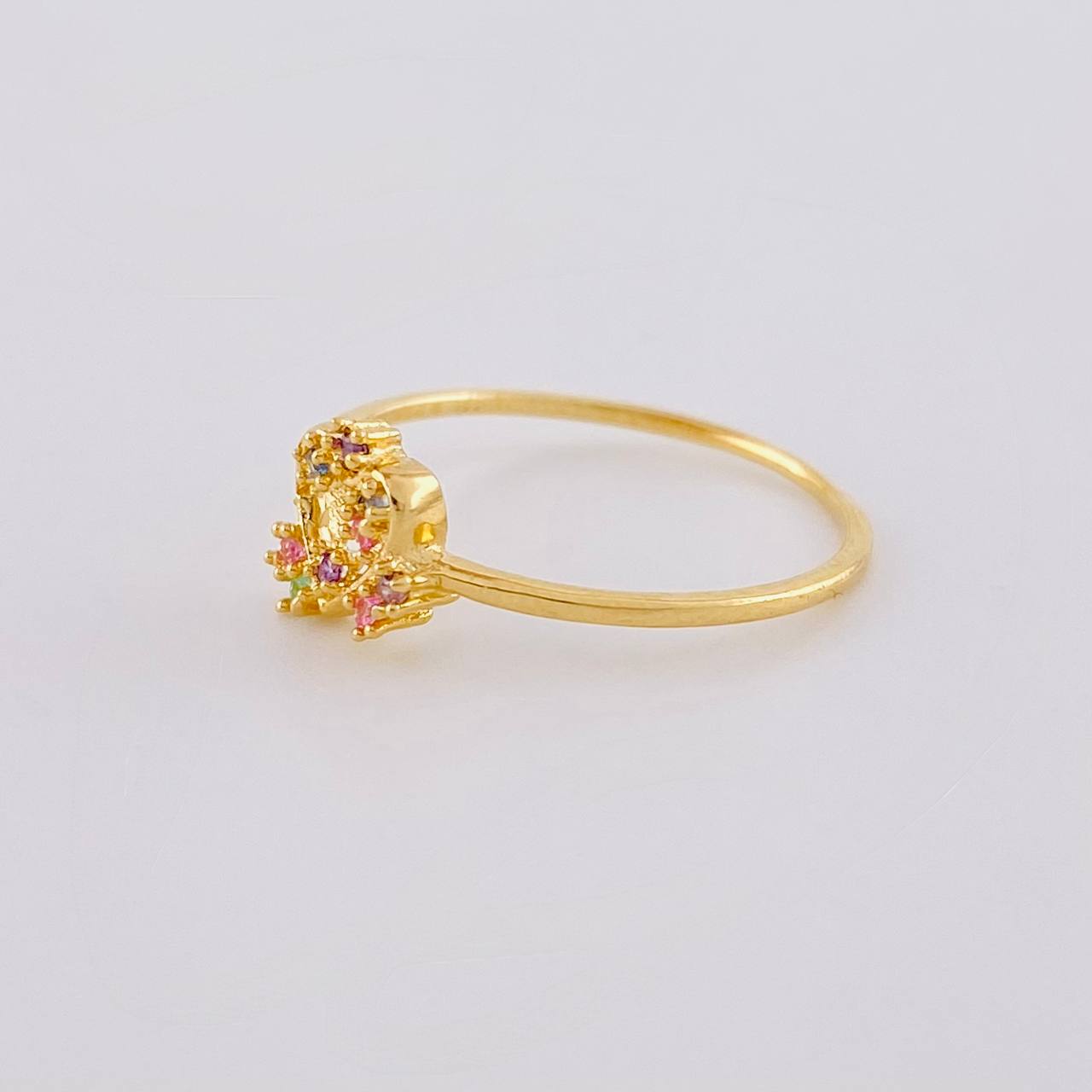 Heart Sparkle Ring 0.95 g / T5 18K Yellow Gold