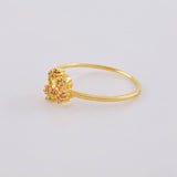 Heart Sparkle Ring 0.95 g / T5 18K Yellow Gold