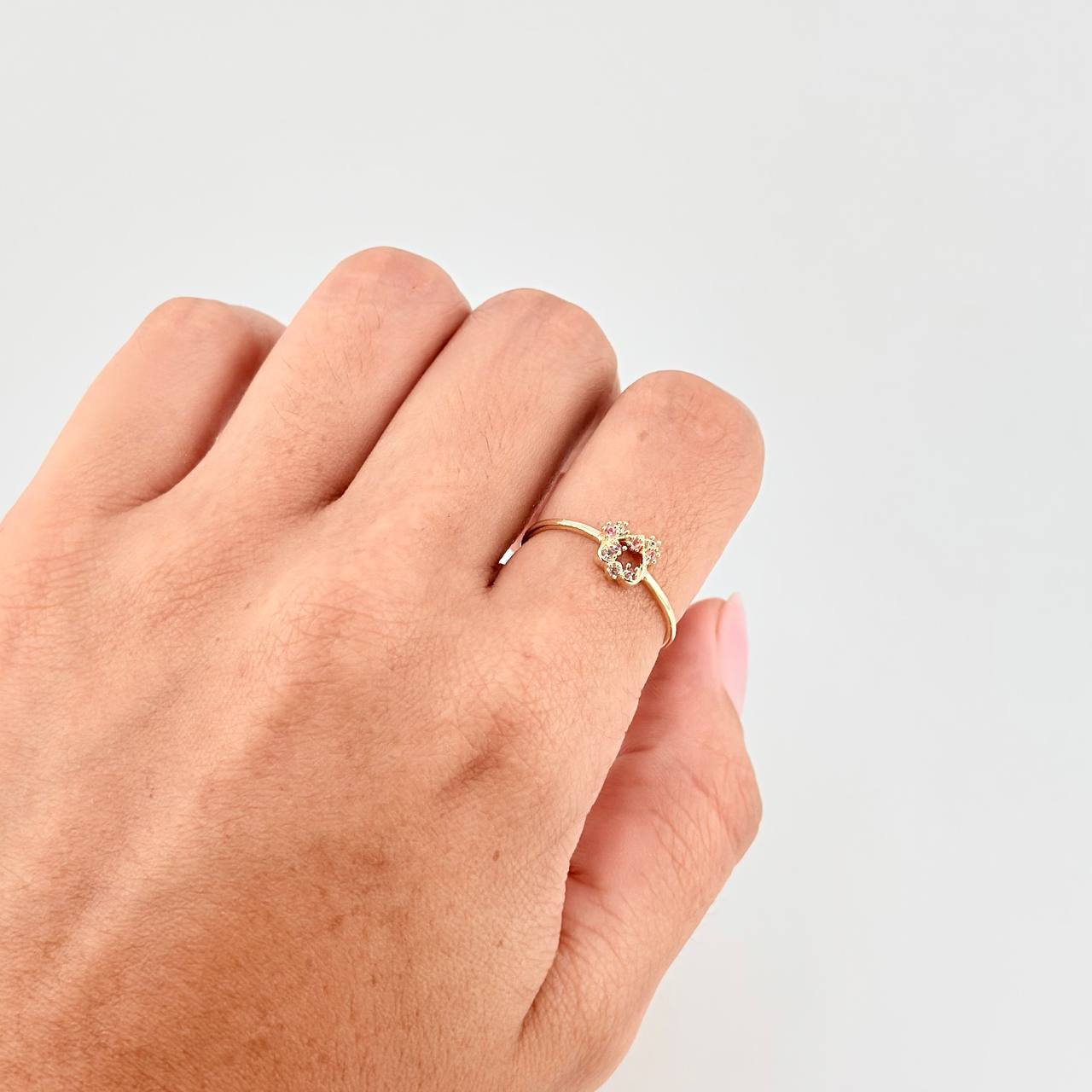 Heart Sparkle Ring 0.95 g / T5 18K Yellow Gold