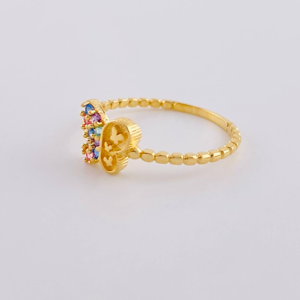 Anillo Mariposa Mate 1.3 g / T6 Oro Amarillo 18K