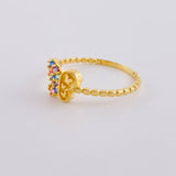 Anillo Mariposa Mate 1.3 g / T6 Oro Amarillo 18K