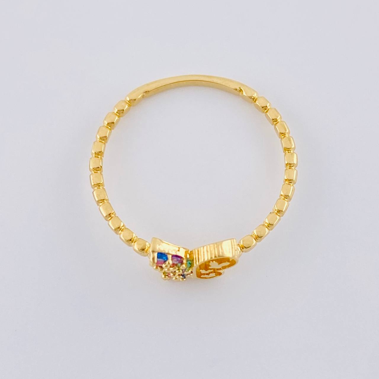 Anillo Mariposa Mate 1.3 g / T6 Oro Amarillo 18K