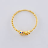 Anillo Mariposa Mate 1.3 g / T6 Oro Amarillo 18K