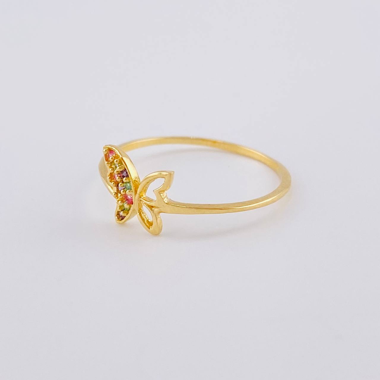 Anillo Mariposa Silueta 1.15 g / T8 1/2 Oro Amarillo 18K