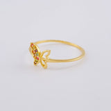 Anillo Mariposa Silueta 1.15 g / T8 1/2 Oro Amarillo 18K