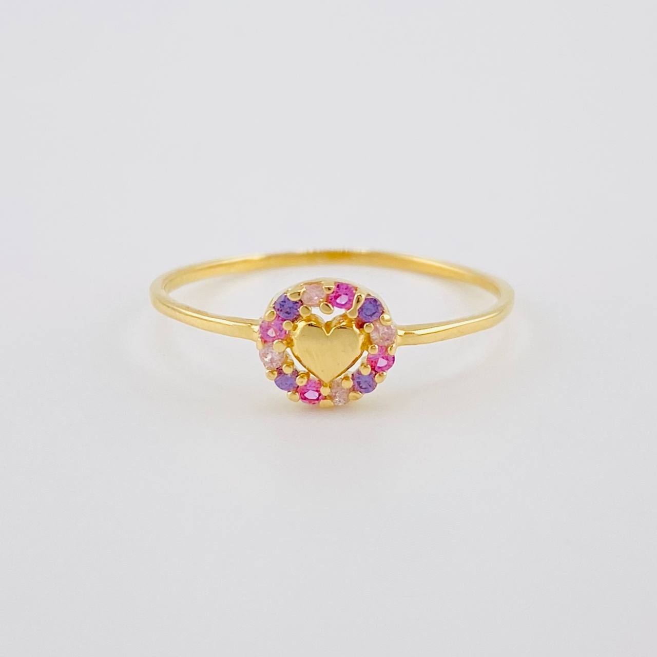 Circle Heart Ring 0.85 g / T6 3/4 18K Yellow Gold