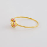 Circle Heart Ring 0.85 g / T6 3/4 18K Yellow Gold