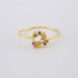 Anillo Destellos Corazón 0.95 g / T5 1/4 Oro Amarillo 18K