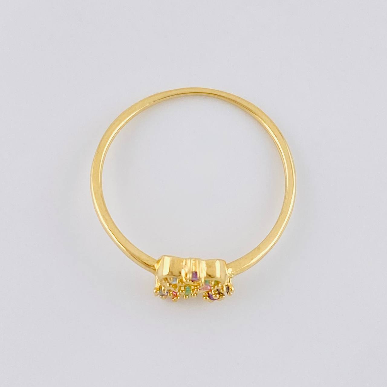 Anillo Destellos Corazón 0.95 g / T5 1/4 Oro Amarillo 18K