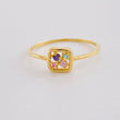 Anillo Cuadro Triqui 0.9 g / T5 1/2 Oro Amarillo 18K