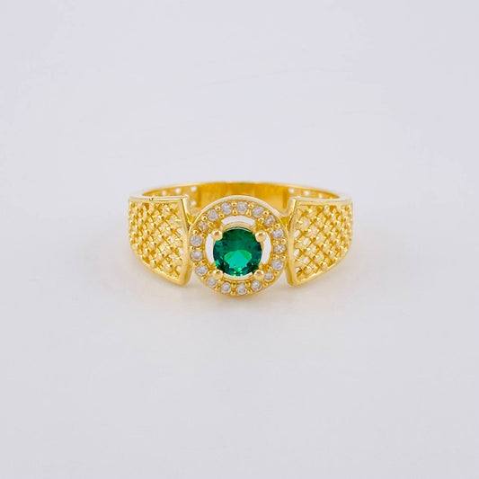 Halo Corset Mesh Ring 3.15 g / T7 1/4 18K Yellow Gold
