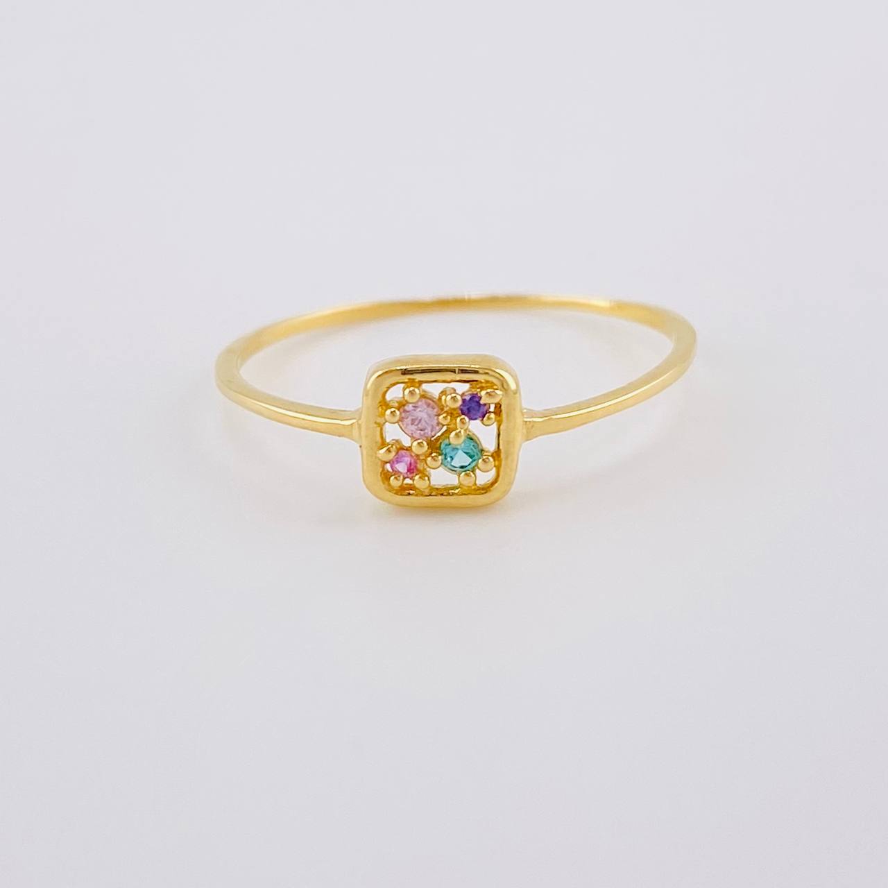 Triqui Frame Ring 0.9 g / T7 1/2 Yellow Gold 18K