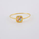 Triqui Frame Ring 0.9 g / T7 1/2 Yellow Gold 18K