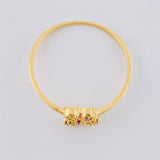 Anillo Destellos Corazón 0.95 g / T7 Oro Amarillo 18K