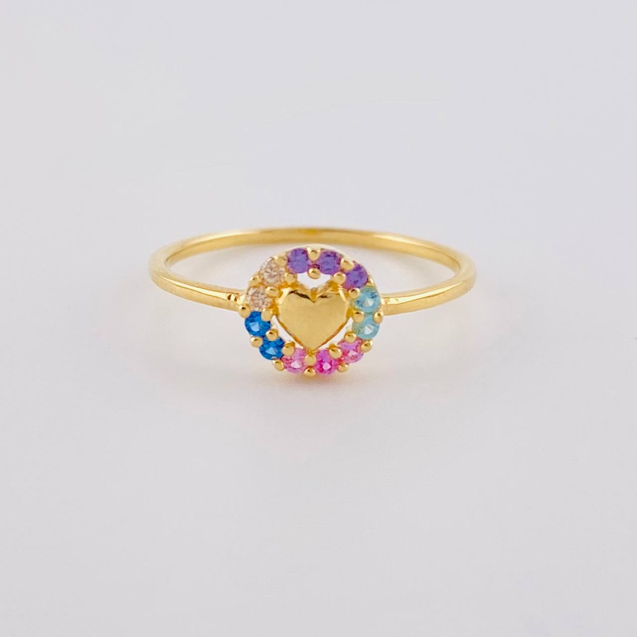 Circle Heart Ring 0.95 g / T4 1/4 Yellow Gold 18K