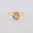 Circle Heart Ring 0.95 g / T4 1/4 Yellow Gold 18K
