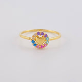 Circle Heart Ring 0.95 g / T4 1/4 Yellow Gold 18K