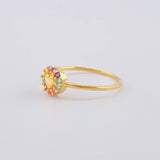 Circle Heart Ring 0.95 g / T4 1/4 Yellow Gold 18K