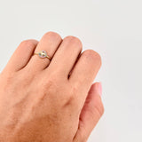 Circle Heart Ring 0.95 g / T4 1/4 Yellow Gold 18K
