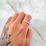 Churumbela Ring Thick 3.7gr / T6 1/2 / White Zirconia Yellow Gold 18K ©