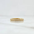 Churumbela Ring Thick 3.6gr / T7 1/4 / White Zircons Yellow Gold 18K *