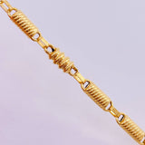 Pulso Rustico Rayado 6gr / 7 1/4 in / 5mm Oro Amarillo 18K ©