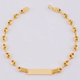 Pulso GC Placa Rectancular 2.5gr / 6 1/2 in / 4mm Oro Amarillo 18K ©