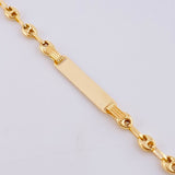 Pulso GC Placa Rectancular 2.5gr / 6 1/2 in / 4mm Oro Amarillo 18K ©