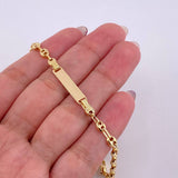 Pulso GC Placa Rectancular 2.5gr / 6 1/2 in / 4mm Oro Amarillo 18K ©