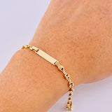 Pulso GC Placa Rectancular 2.5gr / 6 1/2 in / 4mm Oro Amarillo 18K ©