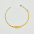 Pulso Bebé Roll On Placa Ovalada Lisa 1.35gr / 5 3/4 in / 2.3mm Oro Amarillo 18K