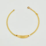 Pulso Bebé Roll On Placa Ovalada Lisa 1.35gr / 5 3/4 in / 2.3mm Oro Amarillo 18K