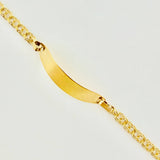 Pulso Bebé Roll On Placa Ovalada Lisa 1.35gr / 5 3/4 in / 2.3mm Oro Amarillo 18K