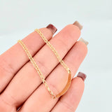 Pulso Bebé Roll On Placa Ovalada Lisa 1.35gr / 5 3/4 in / 2.3mm Oro Amarillo 18K