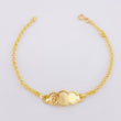 Pulso Bebé Roll On Placa Nuve Pie 1.35gr / 5 3/4 in / 2.3mm Oro Amarillo 18K